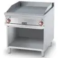 Fry Top elettrico professionale piastra rigata cromata superchrome Allforfood FTR/98ETS linea ELLE