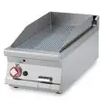 Fry Top a gas professionale da banco piastra rigata cromata superchrome Allforfood FTRT/94GS linea ELLE