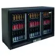 ESPOSITORE REFRIGERATO IN LAMIERA VERNICIATA E ALLUMINIO - PER BIBITE - Mod. G-BC3PS87 - VENTILATO - CAPACITA' Lt 320 - N. 3 PORTE VETRO SCORREVOLI - TEMPERATURA +2°/+8°C - Dim. cm L 135 x P 53,5 x h 87 - Norma CE
