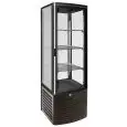 Espositore refrigerato verticale in lamiera verniciata ventilato con temperatura positiva e capacità Lt 235 Forcar G-LSC235B