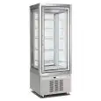 ESPOSITORE REFRIGERATO VERTICALE PER PASTICCERIA E GELATERIA - TRIPLO VETRO SU 4 LATI - Mod. G-VGP420TN - VENTILATO - CAPACITA' Lt 420 - TEMPERATURA -2°/+15°C - Dim. cm L 70 x P 65 x h 190 - Norma CE
