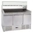 Banco pizza refrigerato in acciaio inox Forcold G-S903PZVRXGLASS FC