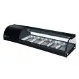 Espositore vetrina refrigerata da tavolo per sushi statico per 5 bacinelle GN 1/3 h 40 mm Forcar G-SSS1500