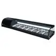 Espositore vetrina refrigerata da tavolo per sushi statico per 7 bacinelle GN 1/3 h 40 mm Forcar G-SSS1800