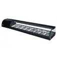 Espositore vetrina refrigerata da tavolo per sushi statico per 8 bacinelle GN 1/3 h 40 mm G-SSS2000