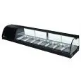Espositore vetrina refrigerata da tavolo per sushi statico per 7 bacinelle GN 1/3 h 40 mm Forcar G-TS1800