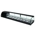 Espositore vetrina refrigerata da tavolo per sushi statico per 8 bacinelle GN 1/3 h 40 mm Forcar G-TS2000