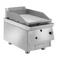 Fry Top a gas professionale da banco piastra 1/2 liscia 1/2 rigata in acciaio Allforfood E731/7 linea DLN
