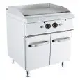 Fry Top a gas professionale piastra liscia in acciaio Allforfood K7K200N linea ANIS
