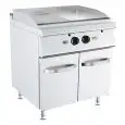 Fry Top a gas professionale piastra 1/2 liscia 1/2 rigata in acciaio Allforfood K7K220N linea ANIS