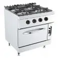 Cucina a gas 4 fuochi con forno a gas Allforfood K7S210N linea ANIS