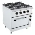 Cucina a gas 4 fuochi con forno elettrico Allforfood K7S210NG linea ANIS
