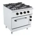 Cucina a gas 4 fuochi con forno elettrico Allforfood K9S210NG linea ANIS