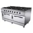 Cucina a gas 8 fuochi con 2 forni a gas Allforfood K9S213N linea ANIS