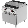 GRIGLIA A PIETRA LAVICA A GAS - MOD. GPG92M0 - Vano neutro con portine battenti - Potenza kW 24 - Dimensioni: cm L 80 x P 90 x H 90 - Norma CE