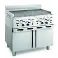 GRIGLIE PIETRA LAVICA - MOD. 2100/R2M - VERSIONE MONOBLOCCO ARMADIATO - POTENZA Kw/h 22,52 - ALIMENTAZIONE METANO-GPL - DIM. cm L 89 x P 70 x h 85 - NORMA CE