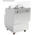 BANCO DI PRODUZIONE ED ESPOSIZIONE GELATO FRESCO - MOD. GX2 - MANTECATORE ELETTRONICO A 2 GRUPPI - CAPACITA' lt 2 x 2,5 - CONDENSATORE AD ARIA - ALIMENTAZIONE V 400/50Hz TRIFASE - POTENZA Kw 2,4 - DIM. Cm L 68 x P 60+12 x h 91  - NORMA CE