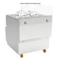 BANCO DI PRODUZIONE ED ESPOSIZIONE GELATO FRESCO - MOD. GX4 KOMPACT - MANTECATORE ELETTRONICO A 4 GRUPPI - CAPACITA' lt 4 x 2,5 - CONDENSATORE AD ACQUA - ALIMENTAZIONE V 400/50Hz TRIFASE - POTENZA Kw 3,6 - DIM. Cm L 83 x P 90 x h 91 - NORMA CE