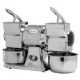 GRATTUGIA - MOD. GRAGD3 - GRATTUGIA DOPPIA - ALIMENTAZIONE V 230/400/50Hz TRIFASE - POTENZA Kw 0,75 (1,0 Hp) - PRODUZIONE ORARIA Kg 70 x2 - DIM. cm L 22 X P 54 X h 38 - NORMA CE