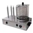 MACCHINA CUOCI HOT DOG - Mod. HD 01 - N. 4 punzoni scaldapane in alluminio - Potenza W 650 - Alimentazione monofase - Dimensioni cm L 52,8 x P 33,7 x 40h - Norma CE