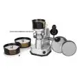 HAMBURGATRICE MANUALE - Mod HAMB HR MULTIDISCO - STRUTTURA IN ALLUMINIO ANODIZZATO - DIMENSIONI STAMPI INTERCAMBIABILI ø 100, 130 e 150 mm