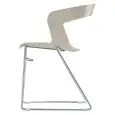 SEDIA / POLTRONCINA IBIS - MOD. 160 - STRUTTURA A SLITTA IN TONDINO DI ACCIAIO - SEDUTA IN TECNOPOLIMERO COMPOSITO - FINITURA CROMATA PER USO INTERNO - FINITURA VERNICIATA PER USO INTERNO/ESTERNO - IMPILABILE - CONFEZIONE DA N. 4 - DIM. Cm L 55 x P 53 x H