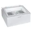 ESPOSITORE DA BANCO PER GELATO MANTECATO - MOD. ICE POINT 3.0 - CAPACITA' Lt 10 - REFRIGERAZIONE STATICA - TEMPERATURA -10° / -22° C - DIMENSIONI Cm L 64,7 x P 71,5 x h 35,5