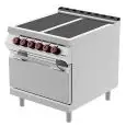 Piano cottura elettrico 4 piastre in vetroceramica con forno elettrico Desco IRE92M0 linea BOHEME