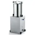 INSACCATRICE IDRAULICA mod INV/ID24 verticale - Capacità cilindro Lt. 24 - MONOFASE  - Dim. cm L 56,5 x P 45 x 116 h - Norma CE