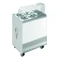 Conservatore per gelato mantecato a pozzetto - Mod JOY 6 - Capacità 6 + 6 carapine - Temperatura -15°- Ventilato - Copertura trasparente inclusa - Dimensioni cm L 83,6 x P 60,4 x h 100,5/131