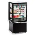 VETRINA ESPOSITIVA SELF-SERVICE REFRIGERATA PER PASTICCERIA - Mod. KARINA 67 Q-SS-P - STRUTTURA IN LAMIERA DI ACCIAIO ZINCATO - RIPIANI IN VETRO - Temp. °C +6/+9 - MONOFASE - CAPACITA' Lt 255 - REFRIGERAZIONE VENTILATA - DIM. cm L 64 x P 70 x h 134