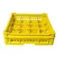 CESTO CLASSICO CON 16 SCOMPARTI QUADRATI PER BICCHIERI - MOD. KIT2/4X4 - DIMENSIONI CESTO cm L 50 X P 50 - SCOMPARTI MISURE INTERNE cm L 11,3 X P 11,3 - ALTEZZA DEL BICCHIERE DA cm 6,5 A 12 - NORMA CE