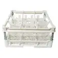 CESTO CLASSICO CON 9 SCOMPARTI QUADRATI PER BICCHIERI - MOD. KIT3/3X3 - DIMENSIONI CESTO cm L 50 X P 50 - SCOMPARTI MISURE INTERNE cm L 14,6 X P 14,6 - ALTEZZA DEL BICCHIERE DA cm 12 A 24 - NORMA CE