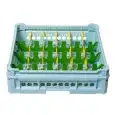 CESTO CLASSICO CON 24 SCOMPARTI RETTANGOLARI PER TAZZE, TAZZINE E CARAFFE - MOD. KIT 4X6 - DIMENSIONI CESTO cm L 50 X P 50 - SCOMPARTI MISURE INTERNE cm L 7,3 X P 11,3 - NORMA CE