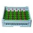 CESTO CLASSICO CON 42 SCOMPARTI RETTANGOLARI PER TAZZE, TAZZINE E CARAFFE - MOD. KIT 6X7 - DIMENSIONI CESTO cm L 50 X P 50 - SCOMPARTI MISURE INTERNE cm L 6,3 X P 7,3 - NORMA CE
