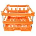 CESTO CLASSICO CON 4 SCOMPARTI QUADRATI PER BICCHIERI - MOD. KIT4/2X2 - DIMENSIONI CESTO cm L 50 X P 50 - SCOMPARTI MISURE INTERNE cm L 22,6 X P 22,6 - ALTEZZA DEL BICCHIERE DA cm 24 A 34 - NORMA CE