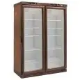 CANTINETTA PER VINI REFRIGERATA IN LEGNO - Mod. KL2792 - Statica - Temperatura +2°/+8°C - Capacità Lt. 310 + 310 - Alimentazione monofase 230V/1/50Hz - Potenza W 185 + 185 - Dimensioni cm L 128 x P 61 x h 186 - Peso Kg 260