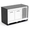 MODULO REFRIGERATO BAR IN&OUT - MOD. 1500_RF_2VANI_RUOTE - N. 2 CELLE REFRIGERATE CON RUOTE - DIMENSIONI cm L 150,7 x P 73,3 x h 97,2
