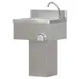 LAVAMANI A PARETE - MOD. LC 50 - STRUTTURA IN ACCIAIO INOX - COMANDO A GINOCCHIO - DIMENSIONI cm 50 x 40 x 80 h