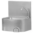 LAVAMANI A PARETE - MOD. LM 48 - STRUTTURA IN ACCIAIO INOX - COMANDO A GINOCCHIO - DIMENSIONI cm 48 x 35 x 53 h