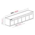 CELLA DA INCASSO BAR REFRIGERATA - MOD. CIR770/TN300 NUC - Temperatura TN +4°C/+8°C - L. 300 cm - SENZA UNITA' CONDENSATRICE