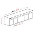 CELLA DA INCASSO BAR REFRIGERATA - MOD. CIR850/TN300 NUC - Temperatura TN +4°C/+8°C - L. 300 cm - SENZA UNITA' CONDENSATRICE
