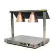 PIASTRA SCALDAVIVANDE CON LAMPADE A INFRAROSSI - Mod. LH 2 - 2 lampade anti rottura - Funzioanmento lampade indipendente - Potenza W 1000 - Alimentazione monofase - Dimensioni cm L 78 x P 52 x 70h - Norma CE