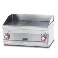 Fry Top elettrico professionale da banco piastra 1/2 liscia 1/2 rigata in acciaio Allforfood FTLRT/66ET linea ELLE