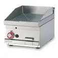 Fry Top a gas professionale da banco piastra rigata in acciaio Allforfood FTRT/64G linea ELLE