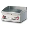 Fry Top a gas professionale da banco piastra rigata in acciaio Allforfood FTRT/66G linea ELLE