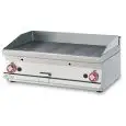 Fry Top a gas professionale da banco piastra rigata in acciaio Allforfood FTRT/68G linea ELLE
