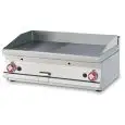Fry Top a gas professionale da banco piastra 1/2 liscia 1/2 rigata cromata superchrome Allforfood FTLRT/68GS linea ELLE