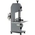 SEGAOSSI A NASTRO - MOD. SEOSV15M - STRUTTURA IN METALLO VERNICIATO - ALTEZZA TAGLIO cm 25 - ALIMENTAZIONE V 230/50Hz MONOFASE - POTENZA Kw 0,75 (1,0 Hp) - DIM. Cm L 37 x P 41 x h 81 - NORMA CE