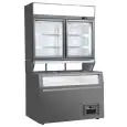 Espositore murale combinato con isola panoramica e pensile refrigerato Klimaitalia CANADA 145